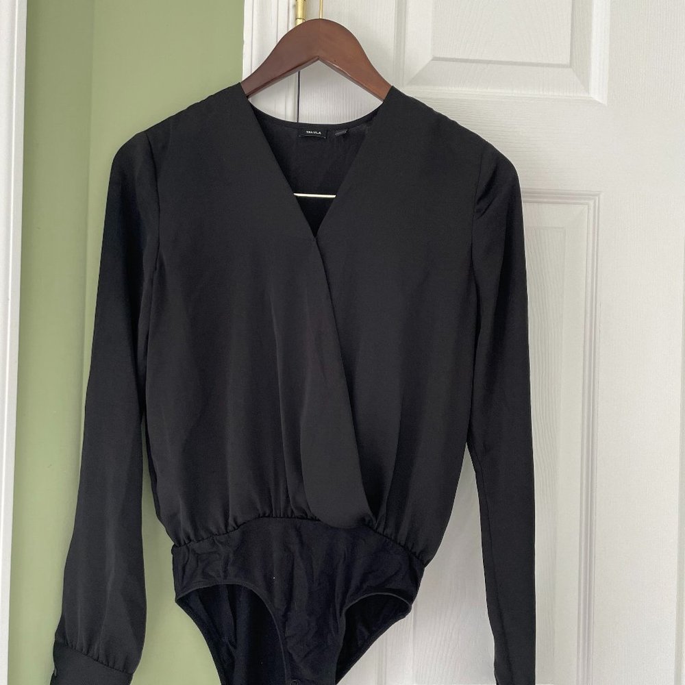 Talula for Aritzia Black Long Sleeve Bodysuit